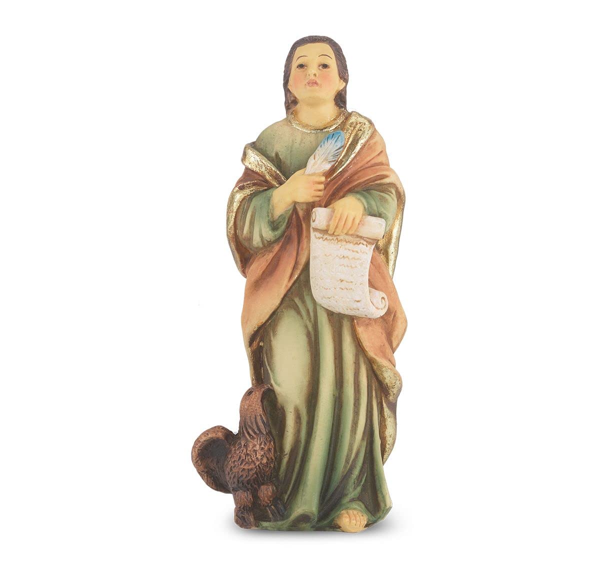 4" Full Color Resin Statue, St. John the Evengelist, # 65383