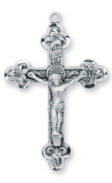 Sterling Silver Crucifix, 1-5/8", Your choice of Chain # 41826