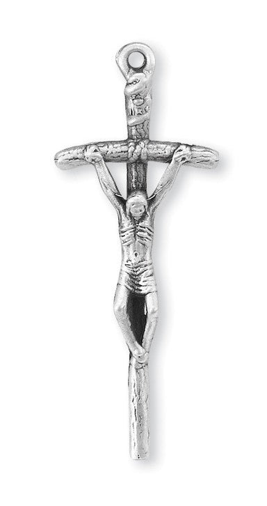 1 13/16 Polished Crucifix, Sterling Silver, Your Choice of Chain, # 41969