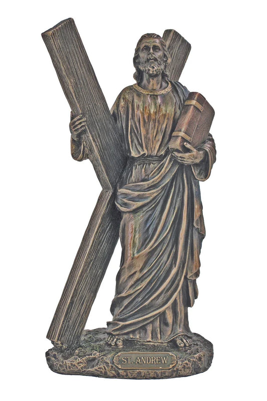 St. Andrew statue in cold-cast bronze 8" # 4347