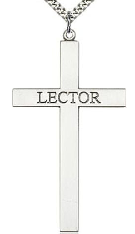 Lector Cross Necklace 2.5" Sterling, Your Choice of Chain # 43483