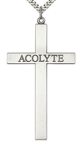 Acolyte Cross Necklace 2.5" Sterling, Your Choice of Chain # 43484