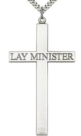 2-5/8" Lay Minister Cross, 14kt Gold Filled, Your Choice of Chain, # 43499