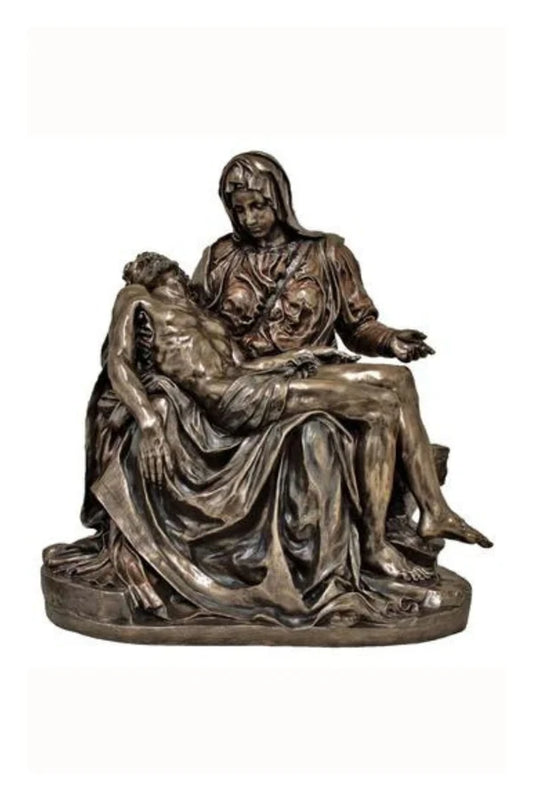 Pieta Statue in precision cold cast bronzed resin 17" # 4350