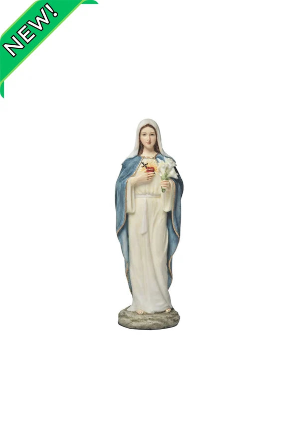Immaculate Heart of Mary statue in full color resin, 3.5" 2-count value pack, # 4402