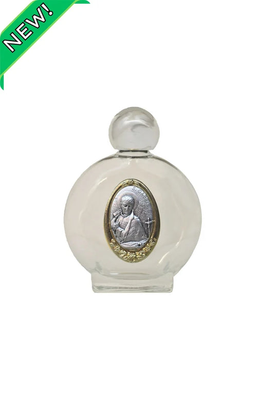 St. Gabriel Possenti glass holy water bottle, 3.25", 2oz. 3-count value pack # 4416
