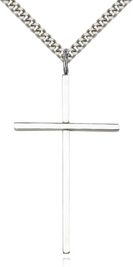 1-7/8" Tall Sterling Cross, your choice of Chain, # 45199