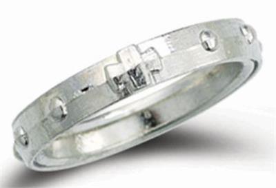 Spinning Rosary Ring, Silver Oxide Finish, 7/8" OD / 5/8" ID, 25-Pack, # 4534