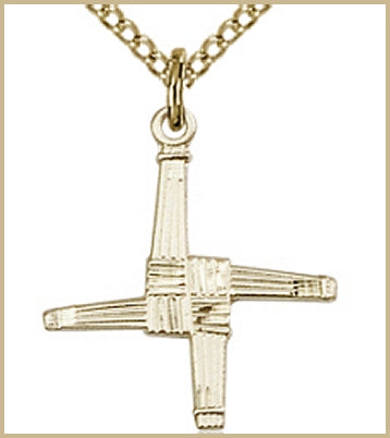 St. Brigid Cross, 14kt Gold Filled, 5/8", your choice of Chain, # 45358