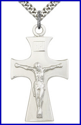 1-1/2" Crucifix in Sterling Silver, your choice of chain, # 45683