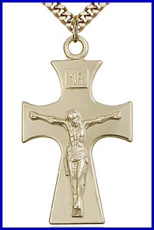 1-1/2" Crucifix 14kt Gold Filled, your choice of chain, # 45684