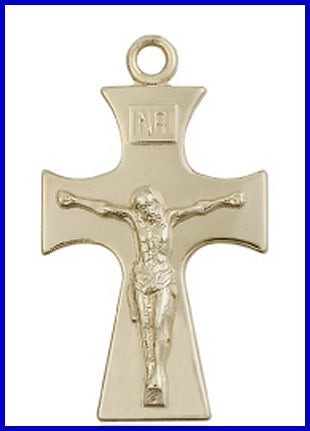 1-1/2" Crucifix in Solid 14kt Gold, Free Chain, # 45685