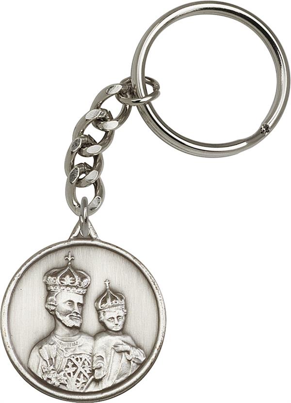 Keychain, Silver Oxide, St. Joseph, 1-3/8", # 45721