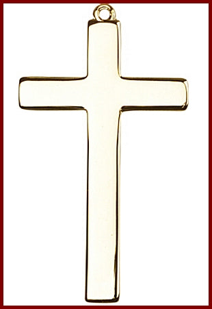 Keychain, Gold Plated, Choir Cross, 2-5/8", # 45727