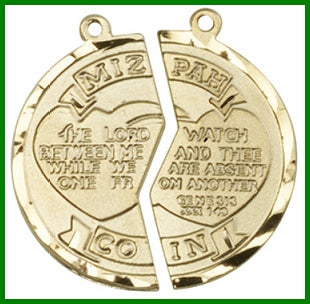 Keychain, Gold Plate, Miz Pah, 1", # 45731