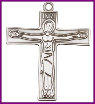 Keychain, Silver Oxide, Cursillo Cross, 1-7/8", # 45737