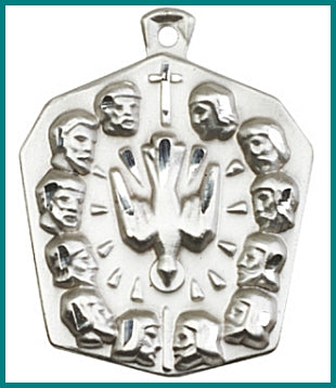 Keychain, Silver Oxide, Twelve Apostles, 1-1/4", # 45743