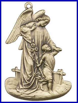Keychain, Bronze Oxide, Guardian Angel, 2", # 45744