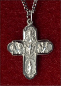 Sterling 13/16" Tall St. Christopher Medal, Your Choice of Chain, # 3090