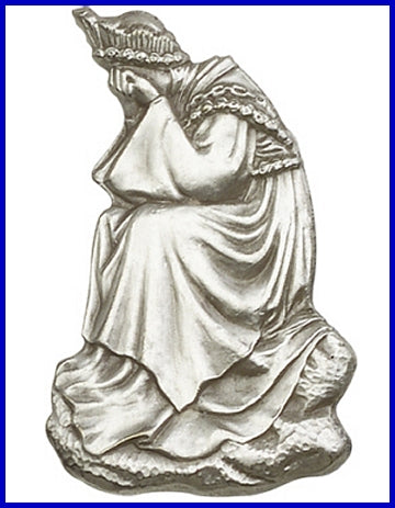 Visor Clip, Silver Oxide Finish, Our Lady of La Salette, 1-3/8", # 45760