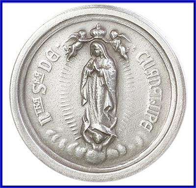 Visor Clip, Silver Oxide Finish, O.L. Guadalupe, 1-1/8" wide, 45831