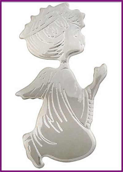Visor Clip, Silver Plated, Praying Angel, 1-1/2" tall, # 45852