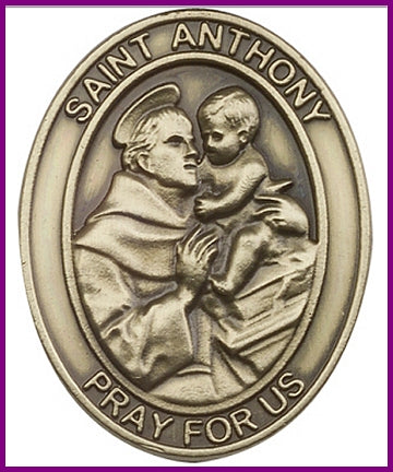 Visor Clip, Bronze Oxide Finish, St. Anthony, 1-5/8", # 45888