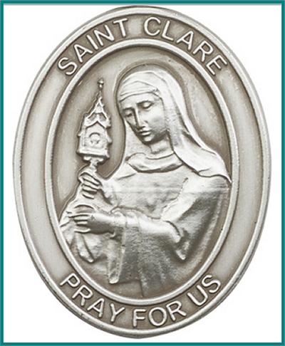 Visor Clip, Silver Oxide Finish, St. Clare, 1-5/8", # 45905
