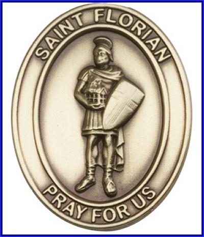 Visor Clip, Bronze Oxide Finish, St. Florian, 1-5/8", # 45907