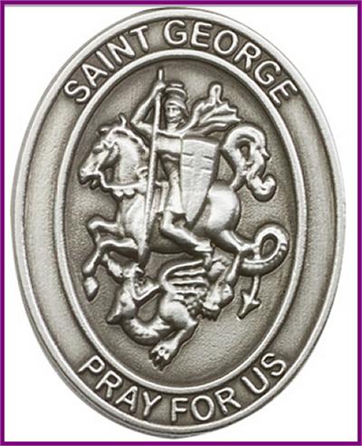 Visor Clip, Silver Oxide Finish, St. George, 1-5/8", # 45910