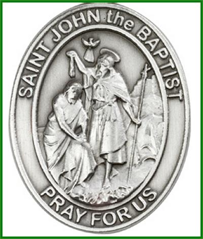 Visor Clip, Silver Oxide Finish, St. John the Baptist, 1-5/8", # 45918