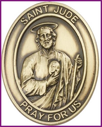 Visor Clip, Bronze Oxide Finish, St. Jude, 1-5/8", # 45924