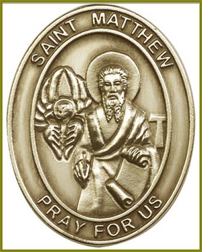 Visor Clip, Bronze Oxide Finish, St. Matthew, 1-5/8", # 45928