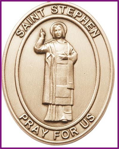 Visor Clip, Bronze Oxide Finish, St, Stephen the Martyr, 1-5/8", # 45947