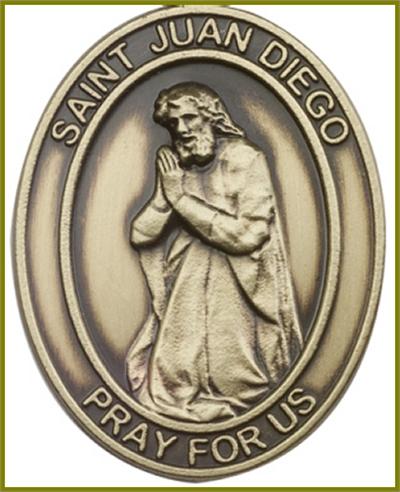 Visor Clip, Bronze Oxide Finish, St. Juan Diego, 1-5/8", # 45951