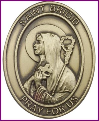 Visor Clip, Bronze Oxide Finish, St. Brigid, 1-5/8", # 45959