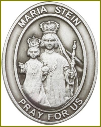 Visor Clip, Silver Oxide Finish, St. Maria Stein, 1-5/8", # 45962