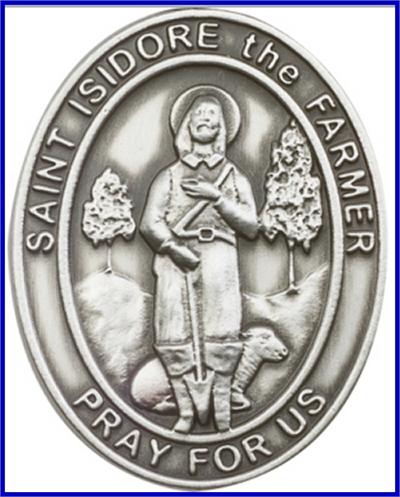 Visor Clip, Silver Oxide Finish, St. Isidore, 1-5/8", # 45968