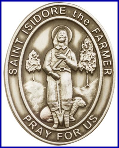 Visor Clip, Bronze Oxide Finish, St. Isidore, 1-5/8", # 45969