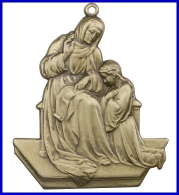 Keychain, Bronze Oxide Finish, St. Ann, 2-3/8" tall, # 45980
