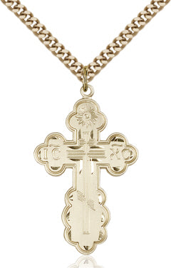 St. Olga Cross, 1-3/8", 14kt Gold Filled, Your Choice of Chain, # 46027