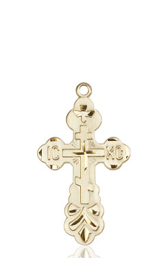 1-3/8" Solid 14kt Gold Cross, Free Chain, # 46032