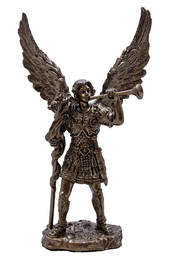 3.5" Archangel Gabriel Statue, Bronzed Resin, 2-Count Value Pack, # 63898