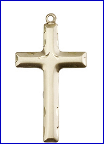 1-5/8" Solid 14kt Gold Cross, Free Chain, # 47022