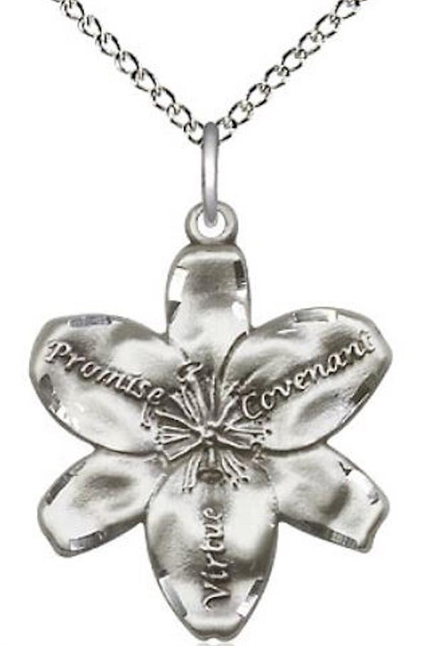 Chastity Medal Necklace in Fine Pewter, 7/8", Your Choice of Chain, # 4787