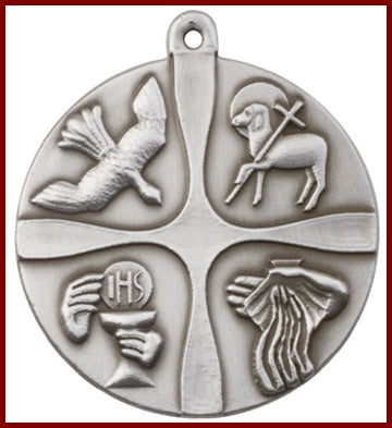 Keychain, Silver Oxide Finish, Christian Life, 1-1/2" dia., # 48017