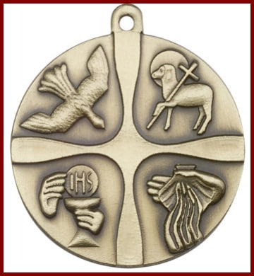 Keychain, Bronze Oxide Finish, Christian Life, 1-1/2" dia., # 48018
