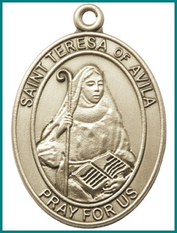 Keychain, Bronze Oxide Finish, St. Teresa of Avila, 1-7/8" tall, # 48039