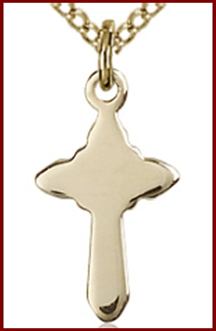 14kt Gold Filled Cross, 5/8", Your Choice of Chain, # 48075
