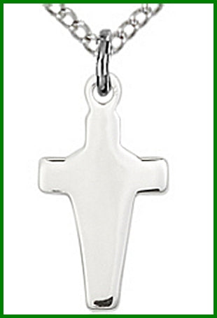 Sterling Silver Cross, 5/8", Your Choice of Chain, # 48082